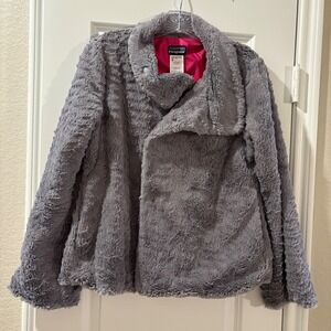 Patagonia Jacket Gray Pink Lined Womens Cozy Soft Warm Outerwear